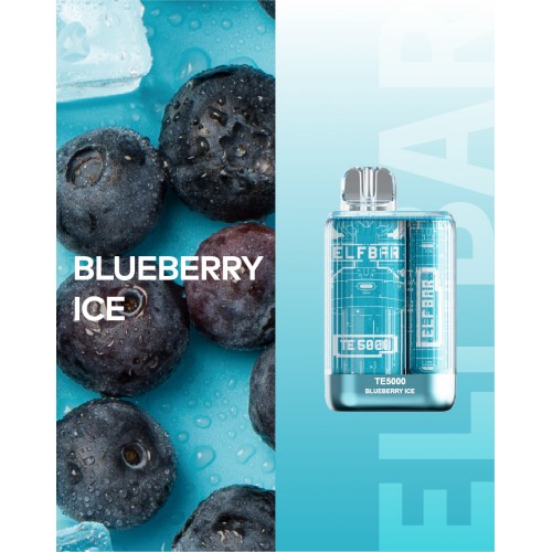 Электронная сигарета Эльф Бар 5000 затяжек Черничный Лёд (Elf Bar TE 5000 Blueberry Ice)