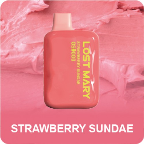 Электронная сигарета LOST MARY OS 4000 затяжек Strawberry Sundae (Лост Мери 4000 Мороженое с Клубничным Джемом)