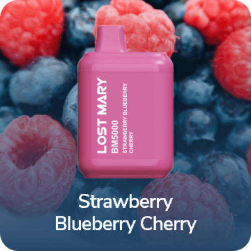 Электронная сигарета LOST MARY BM 5000 затяжек Strawberry Blueberry Cherry (Лост Мери Клубника Черника Вишня)