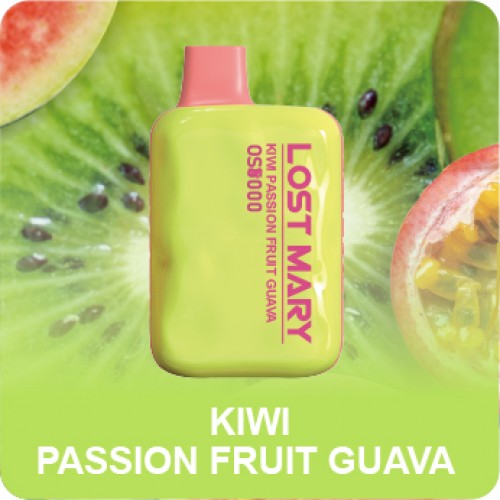 Электронная сигарета LOST MARY OS 4000 затяжек Kiwi Passion Fruit Guava (Лост Мери 4000 Киви Маракуйя Гуава)