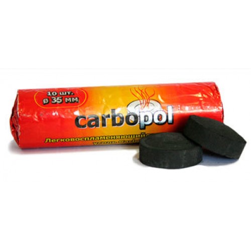 Уголь для кальяна CARBOPOL (Карбопол) 35 мм