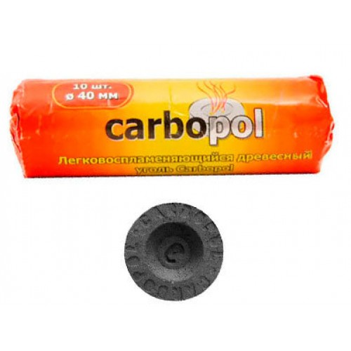 Уголь для кальяна CARBOPOL (Карбопол) 40 мм